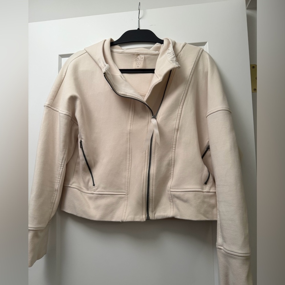 CALIA Women's Cream Assymetric Hoodie - Sz M